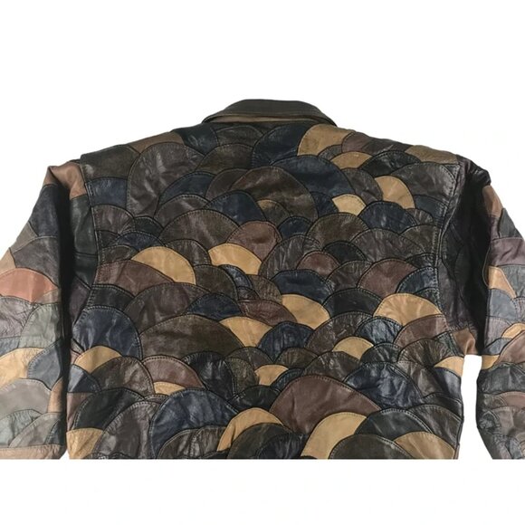 Asorcueros Mens Multicolor Collared Long Sleeve Pockets Full Zip Jacket Size M - Picture 9 of 10